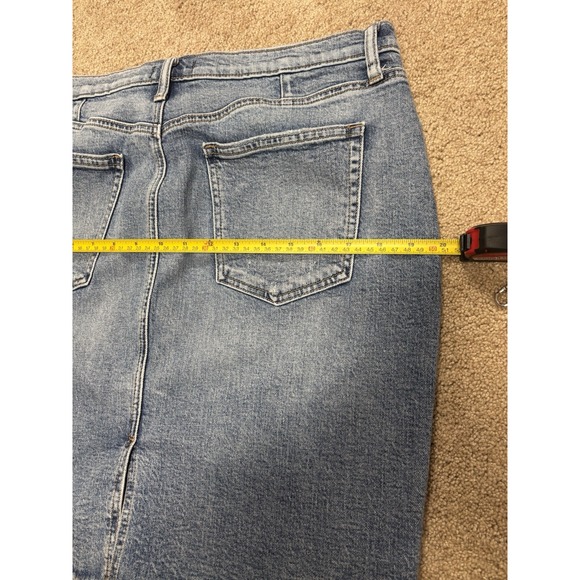 Silver Jeans Skirt Women's 10 Blue Frisco Pencil Distressed‎ Denim - Picture 10 of 10